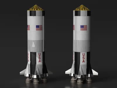 Saturn V Rocket First Stage 3D model