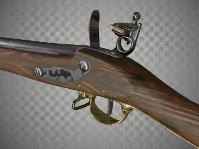 Charleville musket Low-poly 3D model