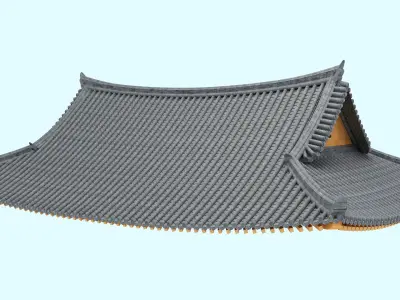 hanok roof 3D model