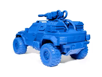 Post-apocalyptic off-road vehicle 3D print model