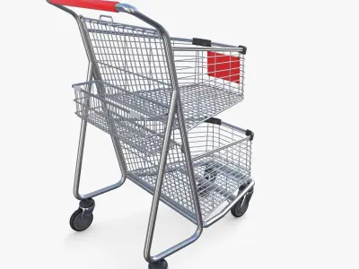 Shopping cart v3 3D model