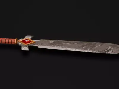 Low Poly Fantasy Sword Pack Low-poly 3D model