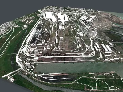 Azovstal plant Mariupol Ukraine 3D model
