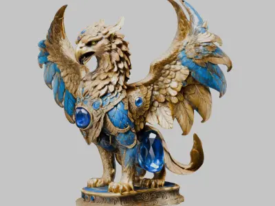Griffin Dragon 3D Model Low-poly 3D model