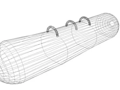 Inflatable row boat - Type 3 3D model
