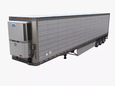 Refrigerated Trailer Low-poly 3D model