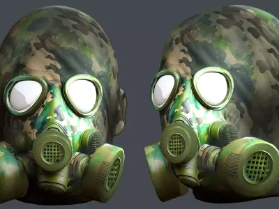 Helmet 3d model military combat Military Low-poly Low-poly 3D model 8