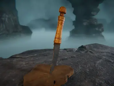 African Dagger Low-poly 3D model