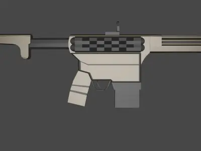 Low Poly Rifle Asset Pack Now Low-poly 3D model