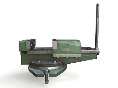 Milling Vise Low-poly 3D model
