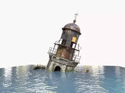 Sunken Lighthouse 3D model