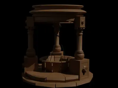 water well 3d model Free 3D model