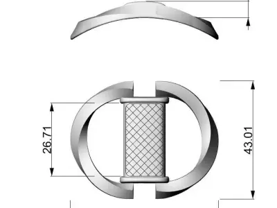 Horse Bit-Style Shoe Ornament 3D print model
