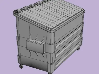 Dumpster trash can 3D model purchase