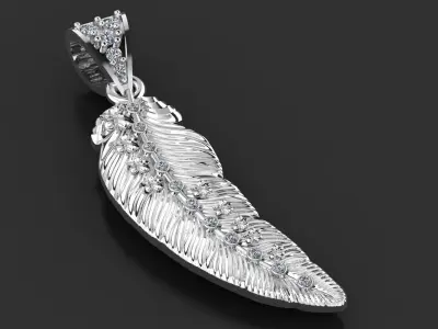 BIRD WING PART PENDANT 3D PRINTABLE MODEL 3D print model