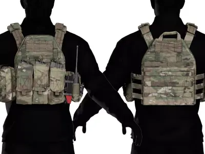 WARTECH TV 110 LBS PLATE CARRIER VEST Low-poly 3D model