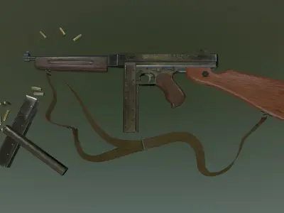Thompson M1A1 3D model get