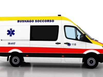 Mercedes Benz Sprinter L2H2 2009 Italy Ambulance 3D model