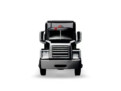 Realistic Black SemiTruck 3D Model Low-poly 3D model