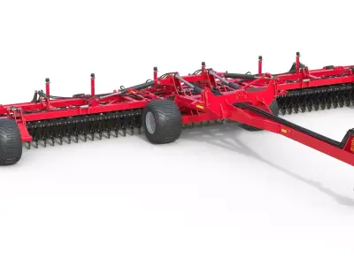 Agricultural Tillage Low-poly 3D model