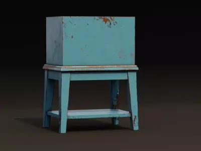 Drawer Cabinet Low-poly 3D model