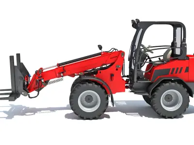 Telescopic Wheel Loader 3D model by 3D-Horse