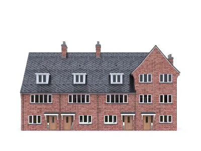 English Brick House 07 Low-poly 3D model