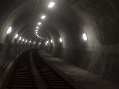 Subway Tunnel  Low-poly 3D model