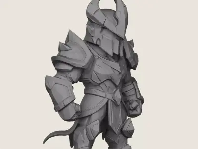 Knight Warrior Character 3D print model