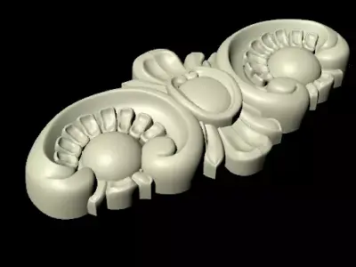 Central decor ornament for furniture 3D model 1146