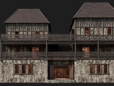 Old Medieval House 4K Textures GameReady 151 Low-poly 3D model