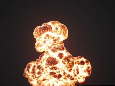 Animated Gasoline Explosion 7 3D model