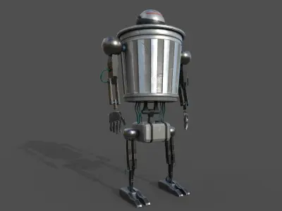 Robot Low-poly 3D model 27