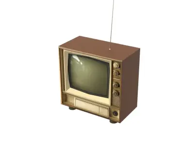 Antique TV Old Television Low-poly 3D model