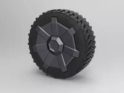 Wheel from Tesla Cybertruck 3D model