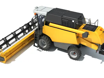 Combine Harvester 3D model 15