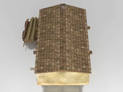 Medieval Blacksmith Shop Low-poly 3D model