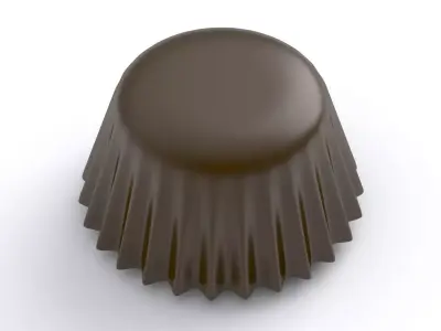 Cupcake Mould dark chocolate 3D model