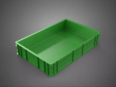 GREEN PLASTIC STORAGE TOOLBOX WORKSHOP TOOLS GARAGE SPARE PART 3D model