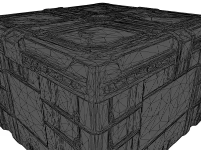 SciFi Cargo Crate Container 3D model
