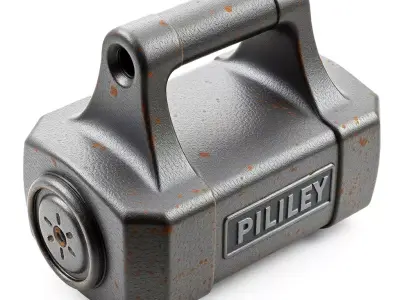 Rugged Industrial Portable Device Low-poly 3D model