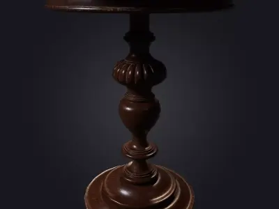 Old Table 001 Low-poly 3D model