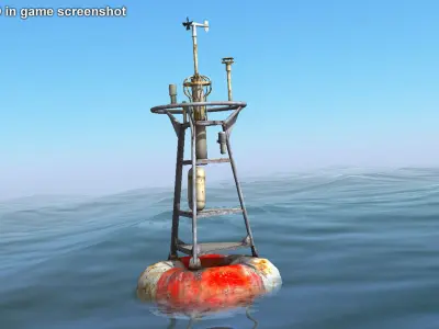 Meteorological Buoy Low-poly 3D model
