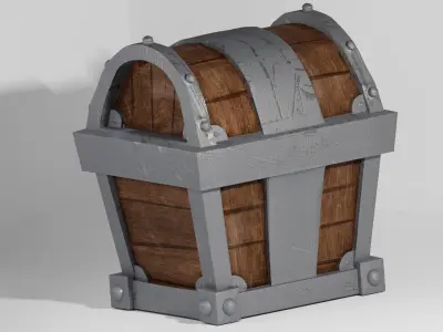 Chest wooden 3D model