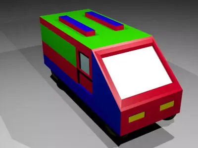 Colour ful bus 3D model
