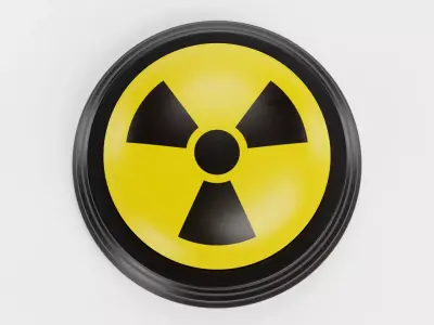 Emergency Button V5 - Radiation Hazard Push Switch Control 3D model