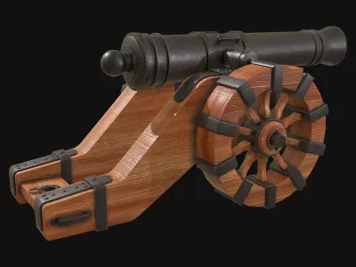 Cannon 2 Low-poly 3D model