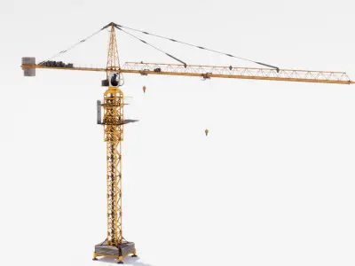 Tower Crane Low-poly 3D model buy