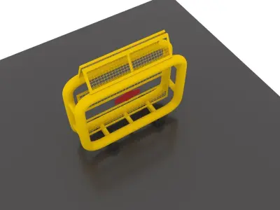Police Barrier Low-poly 3D model