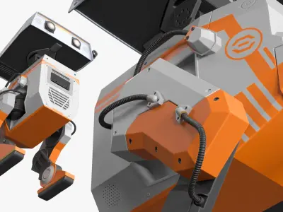  AI Scout Surveillance Bot White Orange 